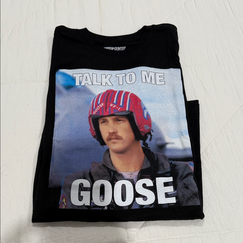 Black Top Gun Graphic T-Shirt